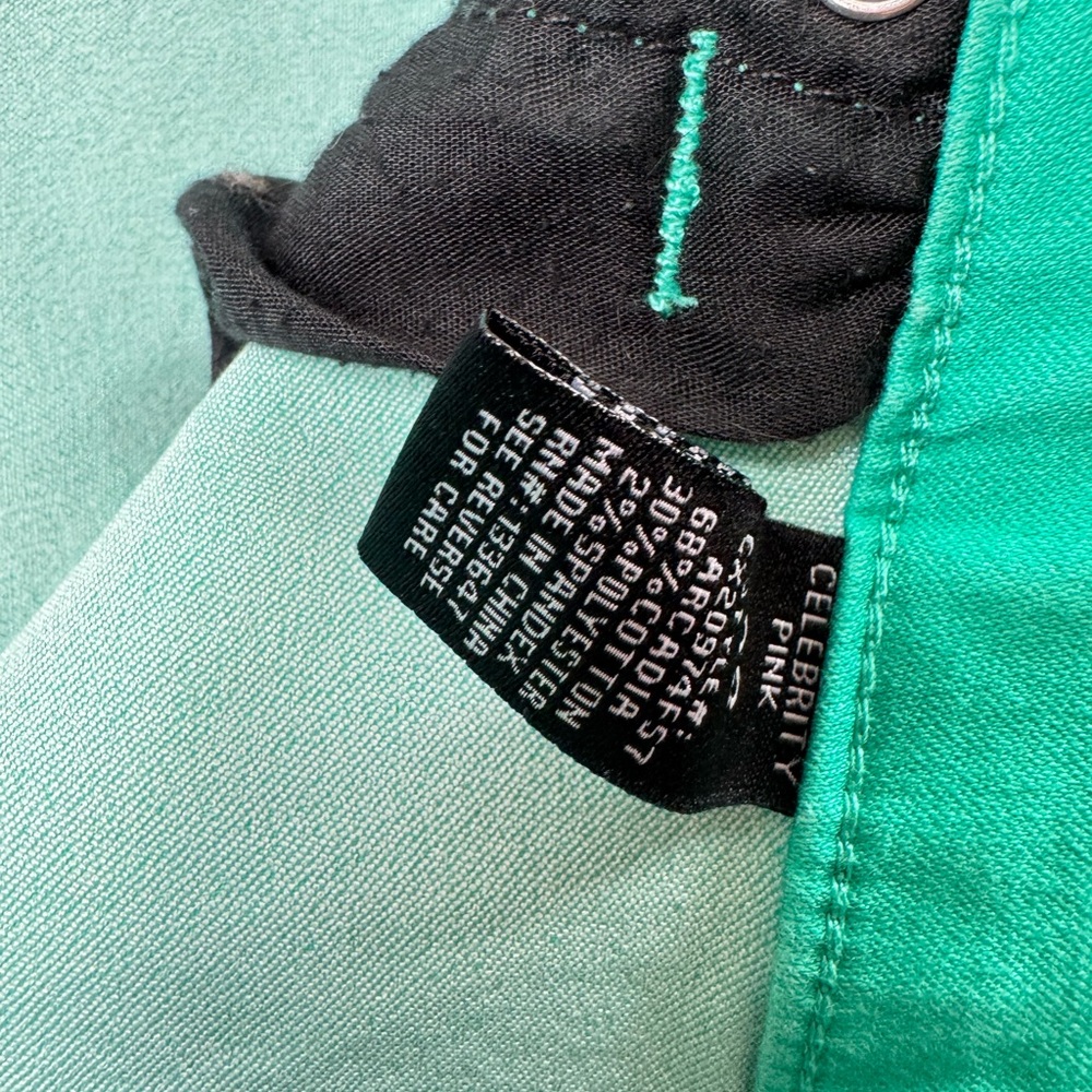 Talbots size 22w Vibrant Teal Green Stretchy Jeans - Picture 5 of 7